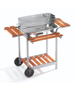 Barbecue a carbone in acciaio inox 60-40 pro c, 60,5x33x96 cm  - ompagrill